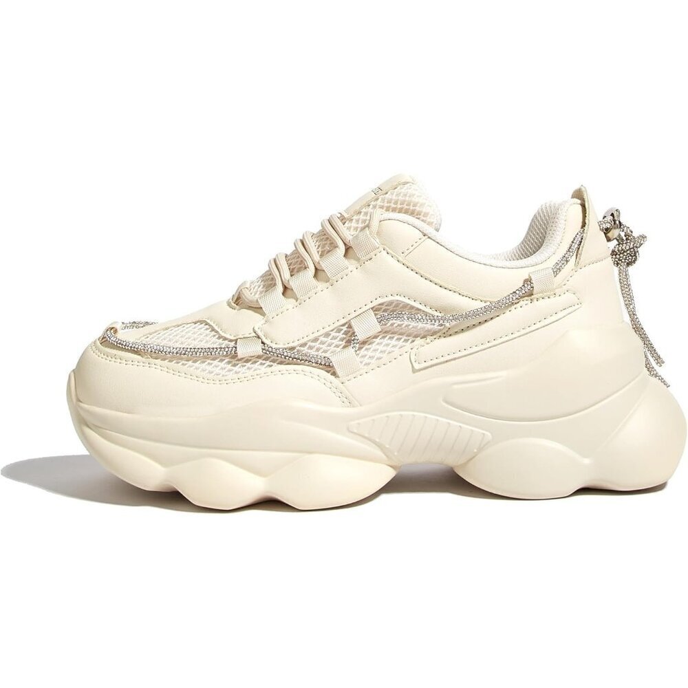 Women's 90s Chunky Sneakers Rope Platform Casual Thick Rave Walking Shoes Beige